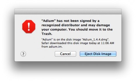 La funzionalità Gatekeeper era già presente in OS X 10.7.3