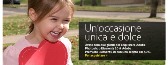 Adobe Photoshop Elements e Premiere Elements in vendita con uno sconto del 50% per festeggiare San Valentino