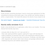 Apple pubblica l’aggiornamento per Xcode