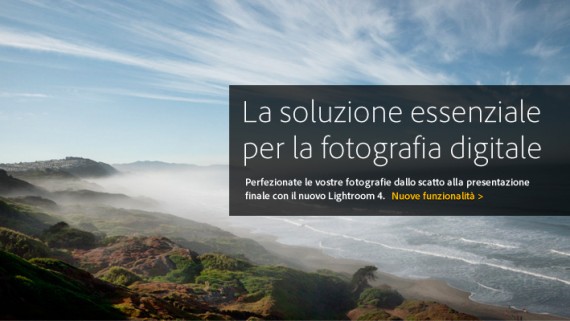 Disponibile Photoshop Lightroom 4