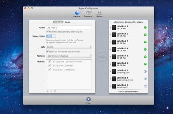 Apple Configurator, online la versione 1.1.2