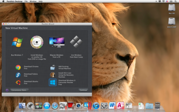 Parallels Desktop ora supporta OS X Mountain Lion
