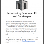 Apple manda un’email agli sviluppatori in vista dell’introduzione del Developer ID e del Gatekeeper