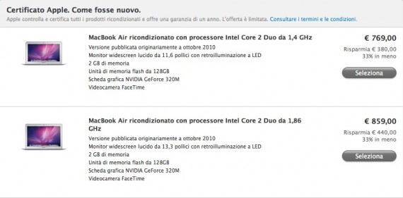 Tanti MacBook ricondizionati arrivano su Apple Store