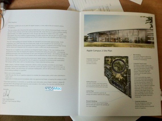 Peter Oppenheimer, CFO di Apple, invia delle brochure ai residenti di Cupertino in merito al nuovo campus di Apple