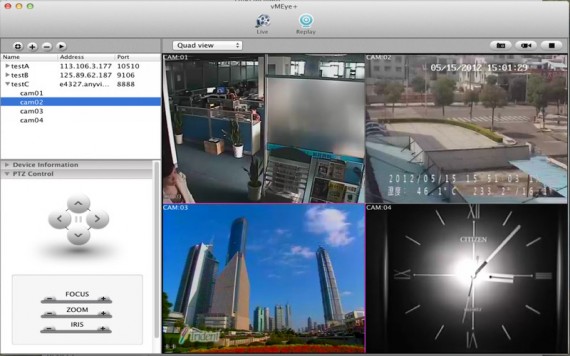vMEye+: altra applicazione per la videosorveglianza su Mac