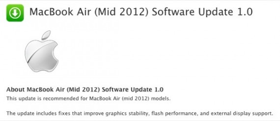 Apple rilascia un update per il nuovo MacBook Air