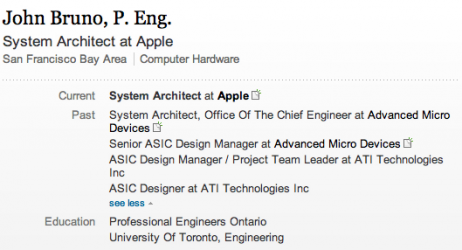 Apple assume John Bruno, uno dei massimi esperti al mondo di microprocessori