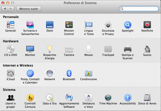 Preferenze di Sistema in Mountain Lion: Il nostro approfondimento