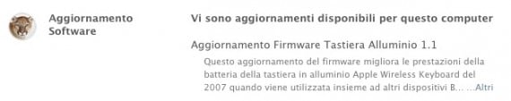 Aggiornamento firmware tastiera alluminio, ora disponibile per il download la versione 1.1