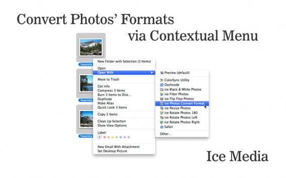 Ice Photos Convert Format, app che permette di convertire più immagini in vari formati
