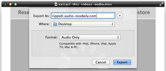 Come separare la traccia audio dai video con QuickTime – Tutorial