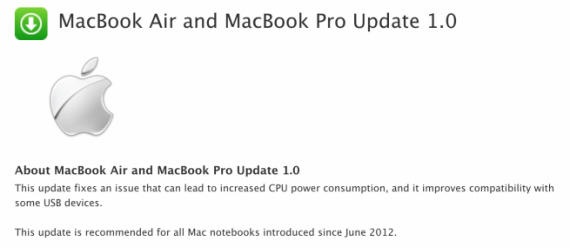 Apple rilascia un aggiornamento software per i nuovi MacBook Pro e MacBook Air