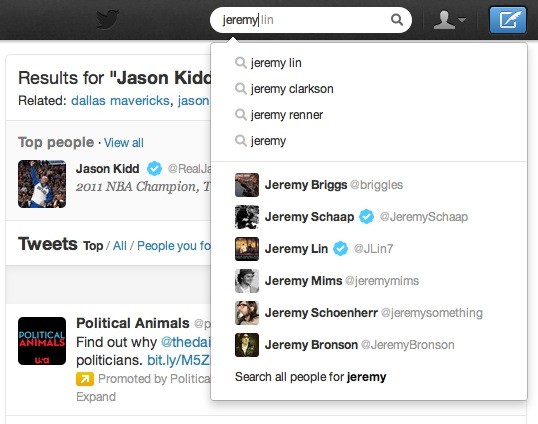 Twitter introduce il completamento automatico nella ricerca
