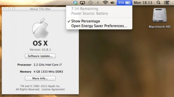 Gli sviluppatori confermano che OS X 10.8.1 migliora notevolmente la durata della batteria dei MacBook