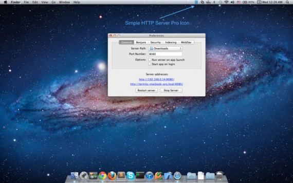 Simple HTTP Server Pro: un server HTTP sul nostro Mac