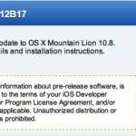Apple invia la nuova build 12B17 della beta di OS X Mountain Lion 10.8.1 agli sviluppatori
