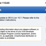 Apple ha inviato OS X 10.7.5 build 11G45 agli sviluppatori