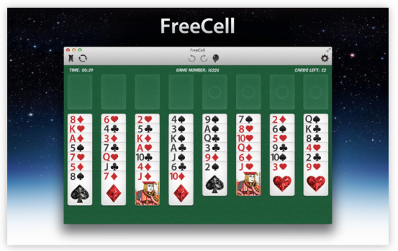 Il mitico gioco FreeCell sbarca su Mac