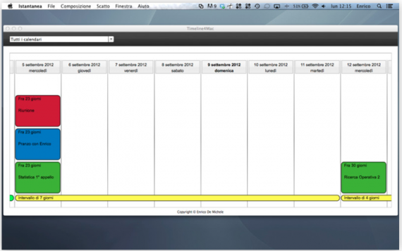 Calendar Timeline approda anche su OS X
