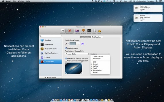 Growl si aggiorna ed aggiunge il supporto al Centro Notifiche di OS X Mountain Lion