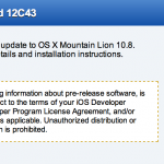 Nuova build per OS X 10.8.2 inviata agli sviluppatori