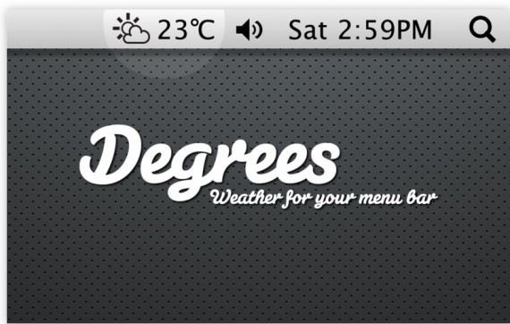 Il meteo nella barra dei menu del vostro Mac con l’app Degrees