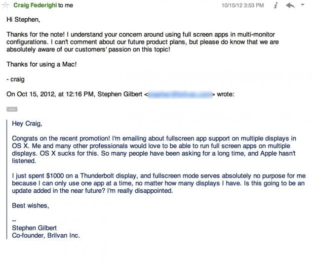 Apple e il problema della app a tutto schermo in Lion e Mountain Lion