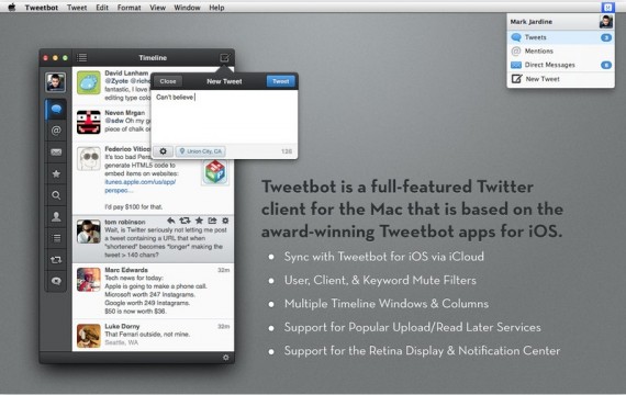 Tweetbot 1.3 disponibile su Mac App Store