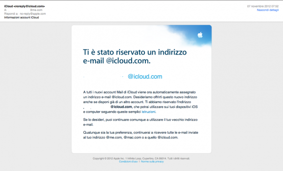 Apple attiva i nuovi indirizzi @icloud.com per tutti gli utenti iCloud