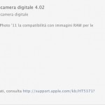 Apple rilascia l’aggiornamento di compatibilità RAW per fotocamera digitale