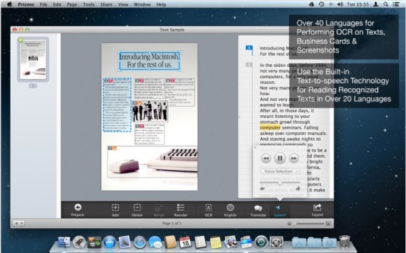 Prizmo 2, lo scanner OCR su Mac