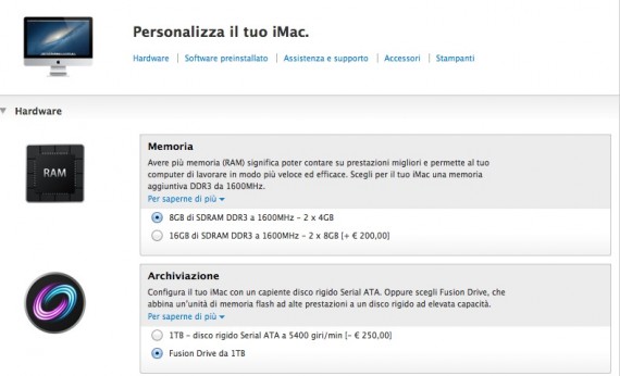 Fusion Drive disponibile come opzione anche sull’iMac entry level da 21.5″