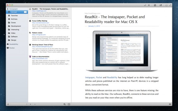 ReadKit: un’applicazione unica per Instapaper, Pocket e Elenco Lettura