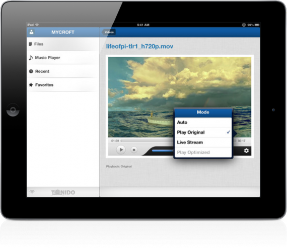 Tonido, un servizio cloud compatibile con iOS e Mac