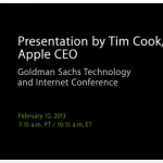 Apple trasmetterà la presentazione di Tim Cook presso la conferenza di Goldman Sachs