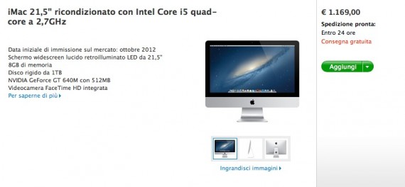 Su Apple Store online arrivano i primi nuovi iMac ricondizionati