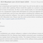 Apple rilascia la build 12E36 Beta di OS X 10.8.4