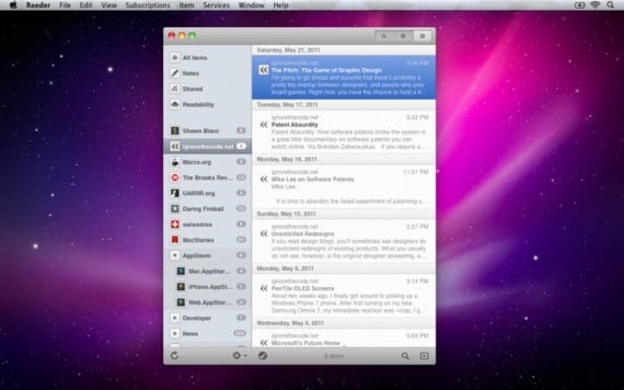 Reeder per Mac è ora in offerta gratuita su Mac App Store