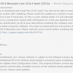 Apple rilascia OS X 10.8.4 build 12E33a agli sviluppatori