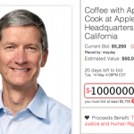 Un caffè con Tim Cook? Per “soli” 175.000$ si può