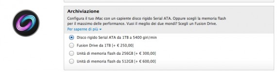 iMac: disponibili le opzioni SSD da 256GB e 512GB, anche per il modello da 21,5″
