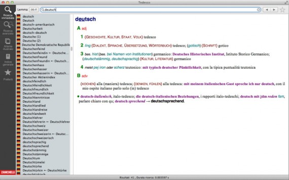 Il Dizionario di Tedesco Zanichelli approda su Mac App Store