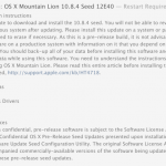 Apple invia OS X 10.8.4 build 12E40 agli sviluppatori