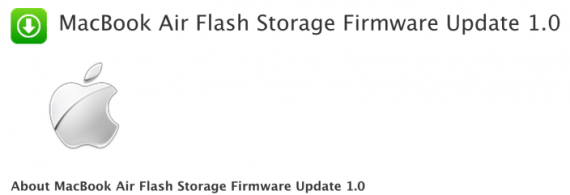 Apple rilascia un aggiornamento firmware per i Flash Drive dei MacBook Air 2012
