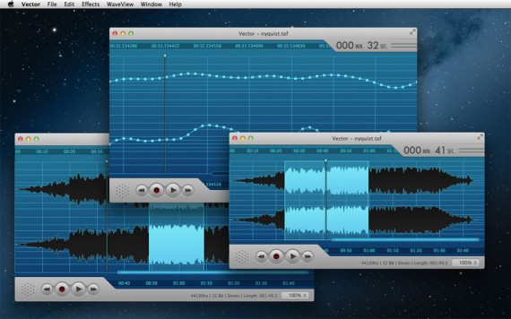 Vector 2: registrazione con editing audio su Mac