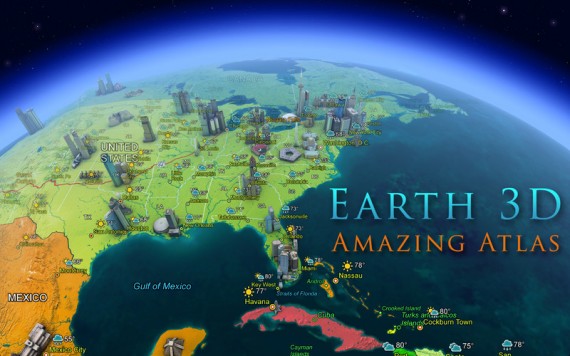Earth 3D – Amazing Atlas: informazioni sul globo terrestre in grafica 3D