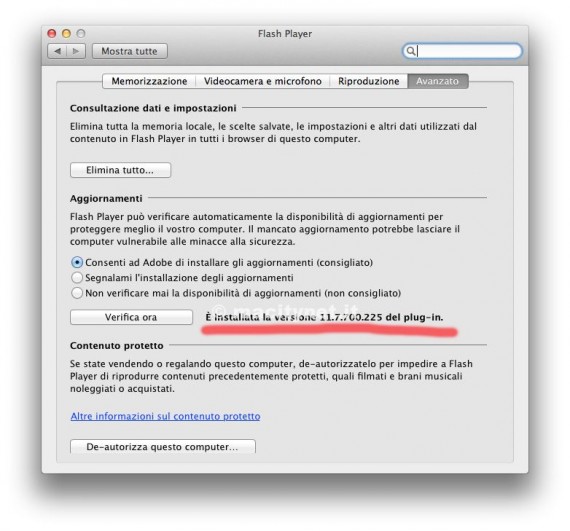 Disponibili aggiornamenti per Adobe Flash Player 10 e 11