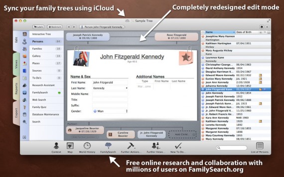 MacFamilyTree 7: albero genealogico per il tuo Mac