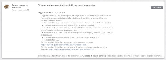 Apple rilascia finalmente OS X 10.8.4 al pubblico: scaricalo da Mac App Store!